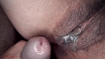 Stepmoms Big Hairy Pussy CREAMY CLOSEUP as Son Cums Inside